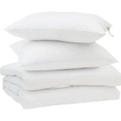 Zomer Dekbed met kussen 3 pcs Wit Microfibre>vidaXL Discount