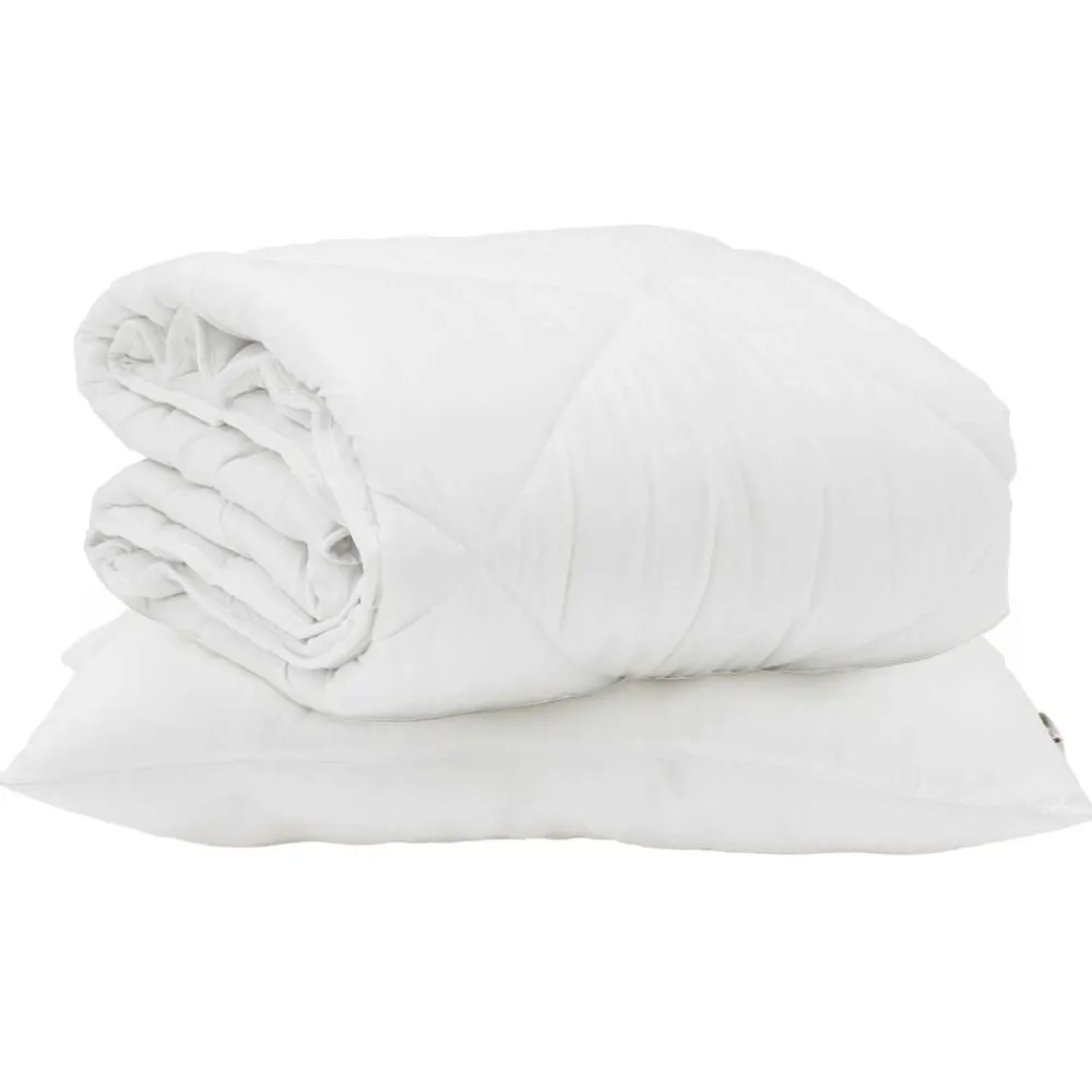 Zomer Dekbed met kussen 2 pcs Wit Microvezel>vidaXL New