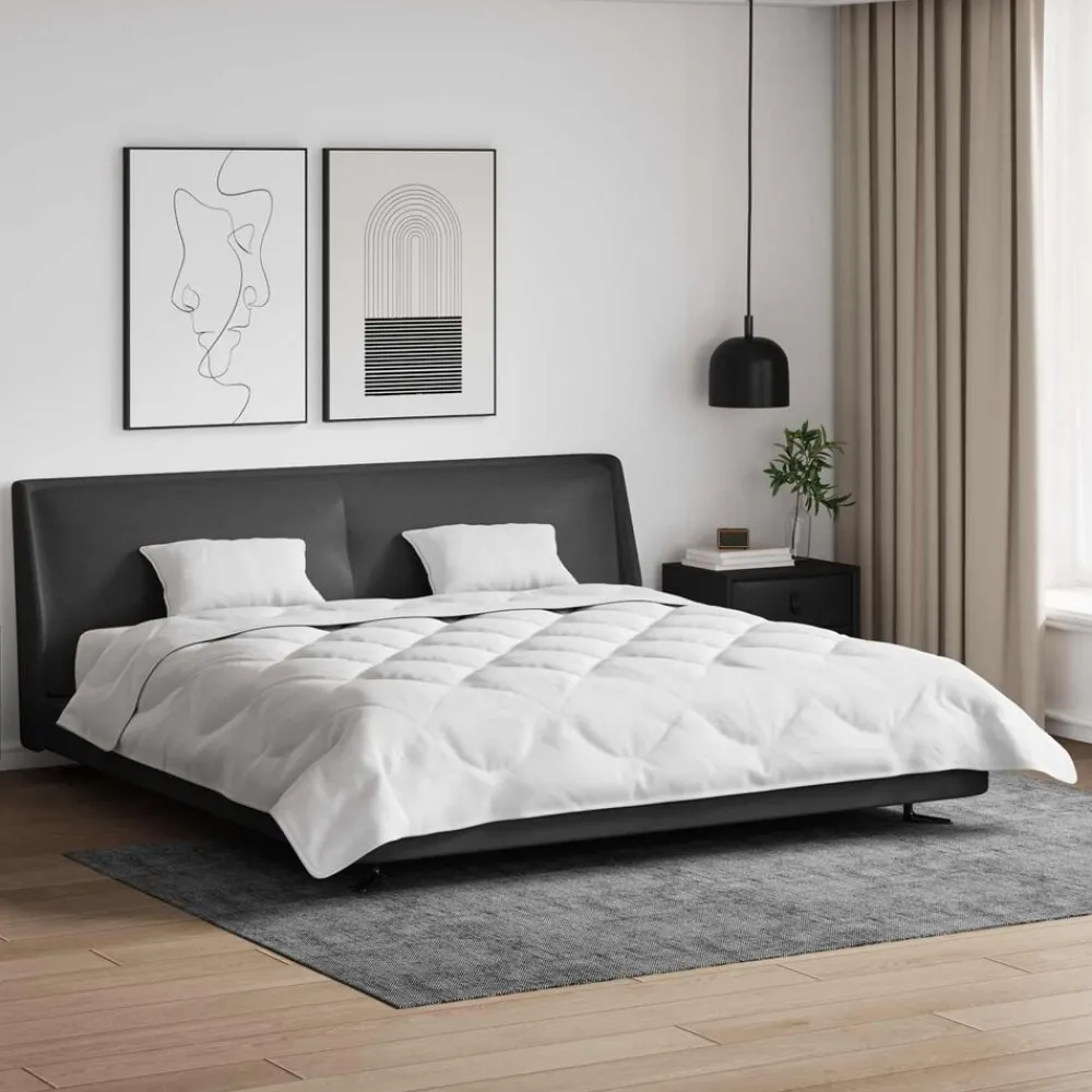 Linnengoed*vidaXL Zomer Dekbed met kussen 3 pcs Wit Microfibre