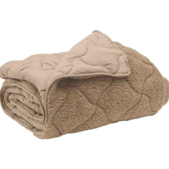 Linnengoed*vidaXL Zomer Dekbed 155 x 200 cm Microfiber en Teddy fleece Taupe