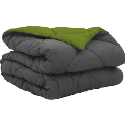 Linnengoed*vidaXL Zomerdekbed 200 x 135 cm Microfiber Groen en antraciet