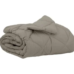 Linnengoed*vidaXL Zomerdekbed 200 x 135 cm Microfiber Lichtgrijs