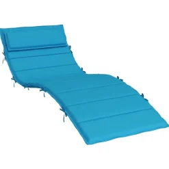 Woon- & Tuinaccessoires*vidaXL Zon Loungerkussen 178 x 60 x 4 cm Oxford stof lichtblauw