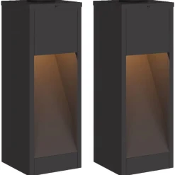 Zonne LED Padverlichting 2 pcs Koudgewalst staal>vidaXL Hot