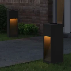 Zonne LED Padverlichting 2 pcs Koudgewalst staal><noscript><img width=