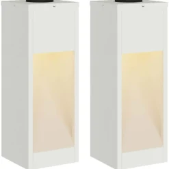 Zonne LED Padverlichting 2 pcs Koudgewalst staal>vidaXL Sale