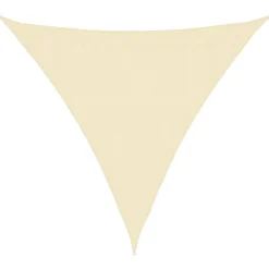 Tuin & Gazon*vidaXL Zonnescherm HDPE driehoekig 3,6x3,6x3,6 m crème Cr&egrave;me