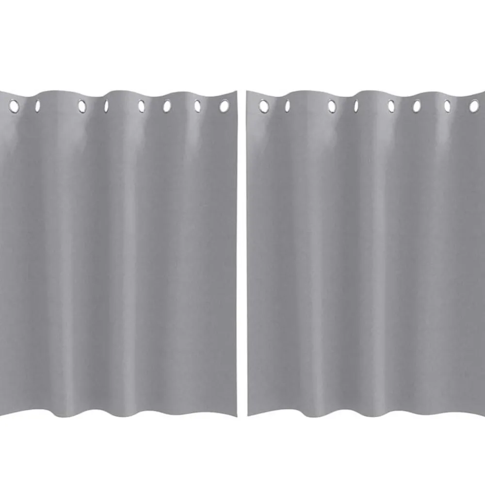 Woon- & Tuinaccessoires*vidaXL Zwart-out Gordijnen met Ringen 2 pcs 140 x 140 cm Lichtgrijs
