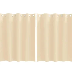 Woon- & Tuinaccessoires*vidaXL Zwart-out Gordijnen met Ringen 2 pcs Crème 140 x 140 cm Cr&egrave;me