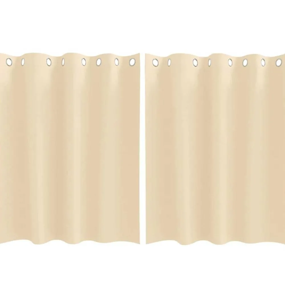 Woon- & Tuinaccessoires*vidaXL Zwart-out Gordijnen met Ringen 2 pcs Crème 140 x 140 cm Crème