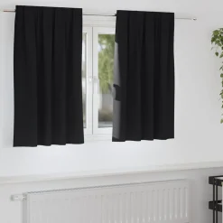 Woon- & Tuinaccessoires*vidaXL -out Gordijnen met Ringen 2 pcs 140 x 140 cm Zwart