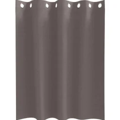 Woon- & Tuinaccessoires*vidaXL Zwart-out Gordijnen met Ringen 2 pcs 140 x 140 cm Donkerbruin