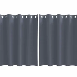 Woon- & Tuinaccessoires*vidaXL Zwart-out Gordijnen met Ringen 2 pcs 140 x 140 cm Antraciet