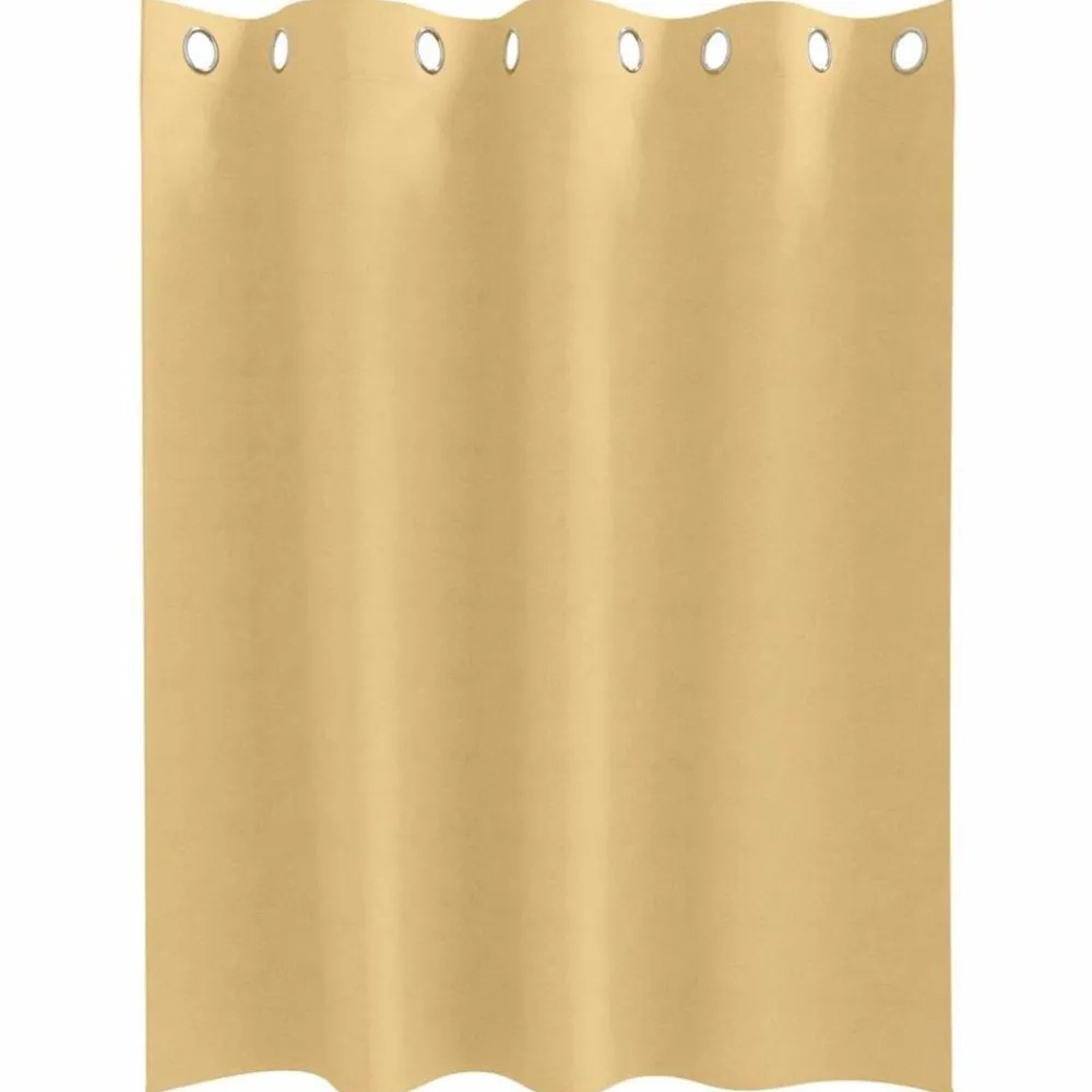 Woon- & Tuinaccessoires*vidaXL Zwart-out Gordijnen met Ringen 2 pcs 140 x 140 cm Beige