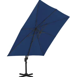 Tuin & Gazon*vidaXL Zweefparasol met aluminium paal 3x3 m azuurblauw