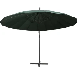 Tuin & Gazon*vidaXL Zweefparasol met aluminium paal 3 m Groen