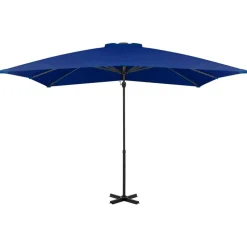 Zweefparasol met aluminium paal 250x250 cm azuur>vidaXL New