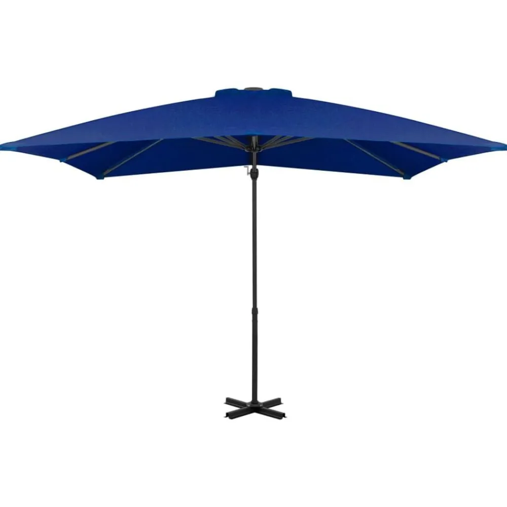 Zweefparasol met aluminium paal 250x250 cm azuur>vidaXL New