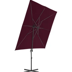 Tuin & Gazon*vidaXL Zweefparasol met stalen paal 250x250 cm bordeaux Rood