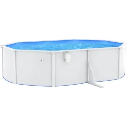 Zwembaden & Spa'S*vidaXL Zwembad met stalen wand ovaal 490x360x120 cm wit