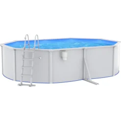 Zwembaden & Spa'S*vidaXL Zwembad met veiligheidsladder 490x360x120 cm