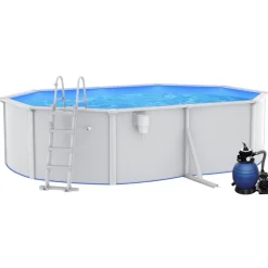 Zwembad met zandfilterpomp en ladder 490x360x120 cm>vidaXL Discount