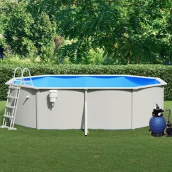 Zwembad met zandfilterpomp en ladder 490x360x120 cm>vidaXL Discount