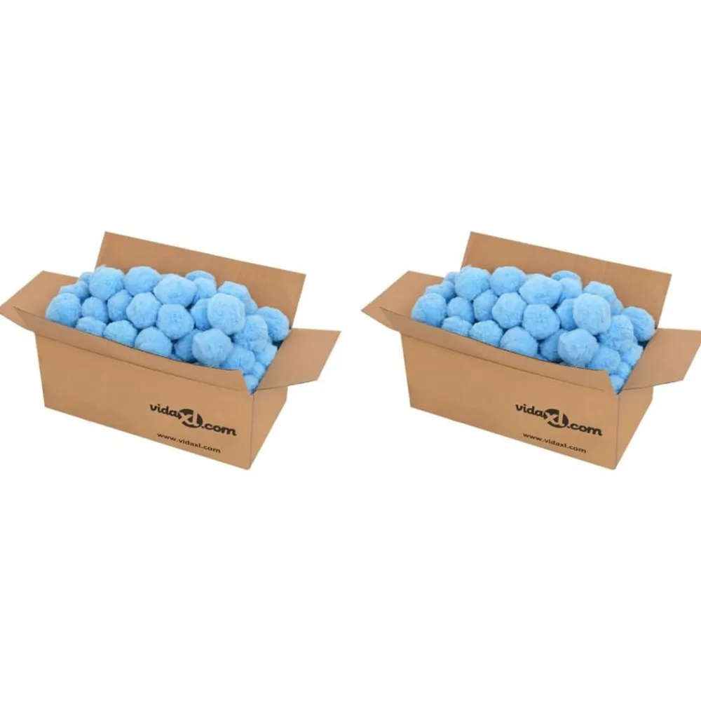 Zwembaden & Spa'S*vidaXL Zwembadfilterbolletjes antibacterieel 1400 g polyetheen Blauw