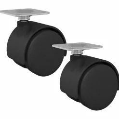 Zwenkwiel 2 pcs Zwart 39,5 x 39,5 x 37,8 mm Ijzer en PP>vidaXL Hot