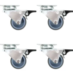 Zwenkwielen dubbel met dubbele remmen 4 st 50 mm>vidaXL Clearance