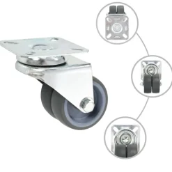 Materiaalbehandeling*vidaXL Zwenkwielen dubbel 4 st 50 mm