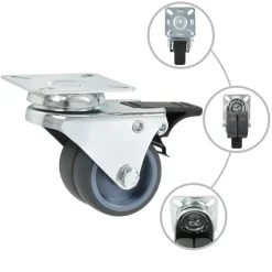 Materiaalbehandeling*vidaXL Zwenkwielen dubbel 4 st 50 mm