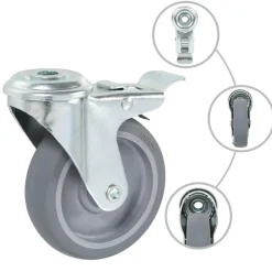 Materiaalbehandeling*vidaXL Zwenkwielen met boutgaten 4 st 100 mm
