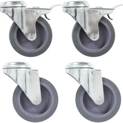 Materiaalbehandeling*vidaXL Zwenkwielen met boutgaten 4 st 75 mm