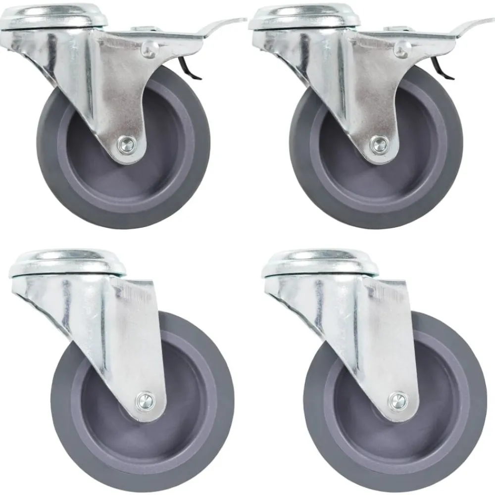 Materiaalbehandeling*vidaXL Zwenkwielen met boutgaten 4 st 75 mm