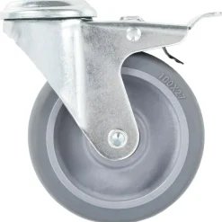 Materiaalbehandeling*vidaXL Zwenkwielen met boutgaten en dubbele remmen 4 st 100 mm
