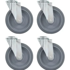 Materiaalbehandeling*vidaXL Zwenkwielen met boutgaten 4 st 125 mm