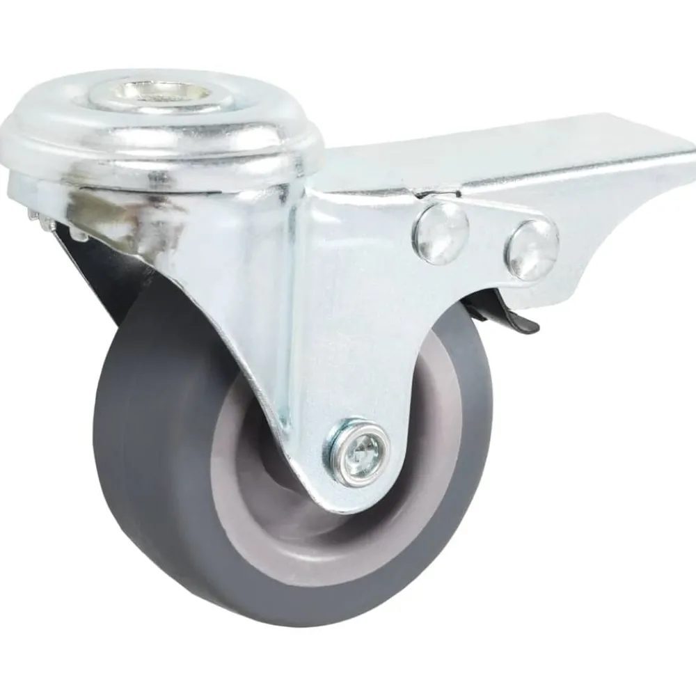 Materiaalbehandeling*vidaXL Zwenkwielen met boutgaten en dubbele remmen 4 st 50 mm
