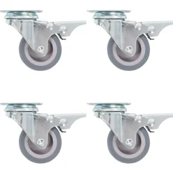 Zwenkwielen met dubbele remmen 4 st 50 mm>vidaXL