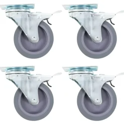 Materiaalbehandeling*vidaXL Zwenkwielen met dubbele remmen 4 st 75 mm