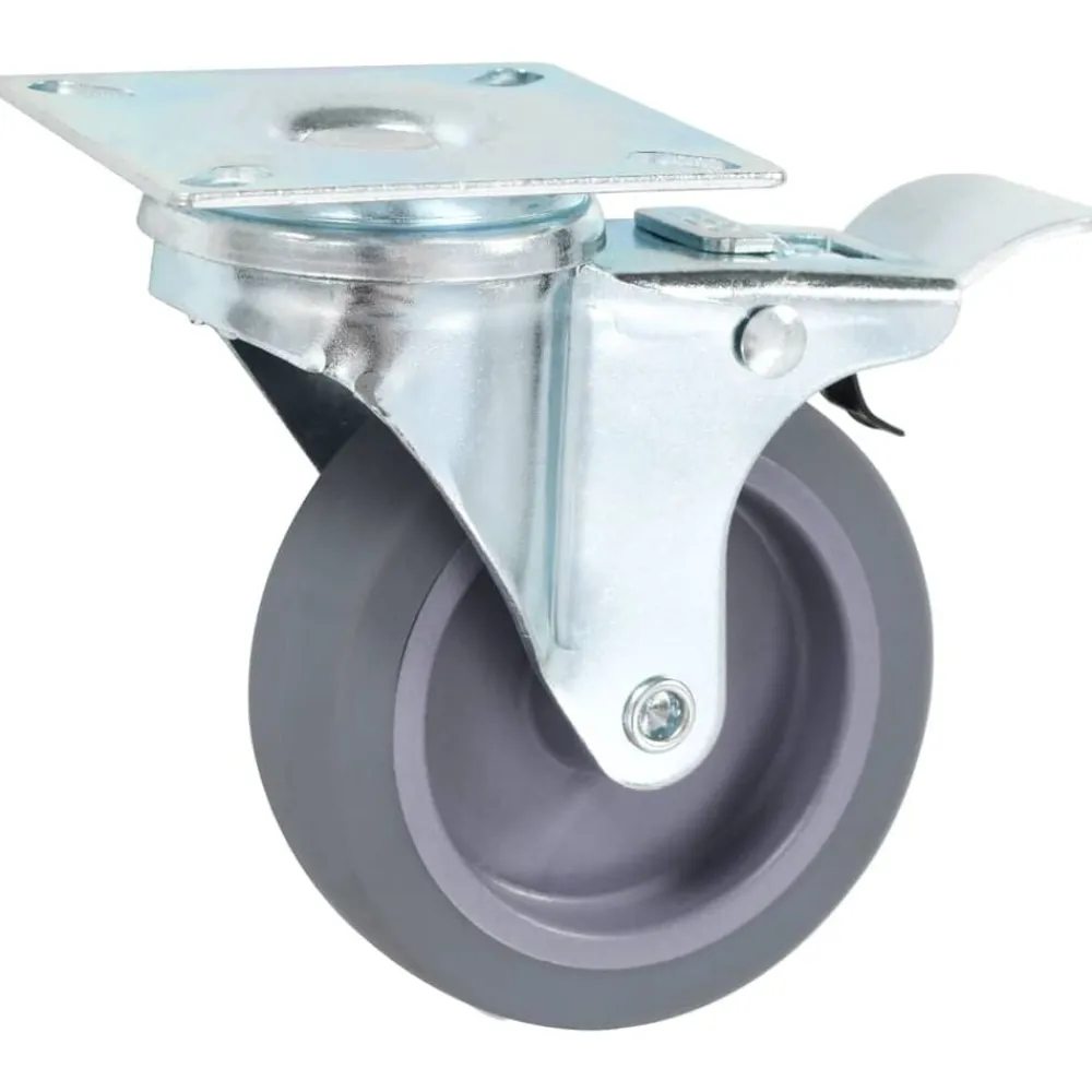 Materiaalbehandeling*vidaXL Zwenkwielen met dubbele remmen 4 st 75 mm