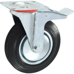 Zwenkwielen met dubbele remmen 4 st 200 mm><noscript><img width=