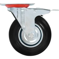 Zwenkwielen met dubbele remmen 4 st 125 mm><noscript><img width=