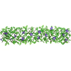 Tuinafscheidingen*vidaXL Kunstplant klimop op latwerk uittrekbaar 180x20 cm groen