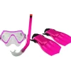 Buitensport*vidaXL Waimea Duikset met bril / snorkel / flipper junior 34-38 roze / zwart
