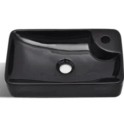 Wasbak met kraangat, keramiek,><noscript><img width=